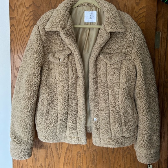 Urban Outfitters Jackets & Blazers - Urban Outfitters Beige Tan Sherpa Jacket